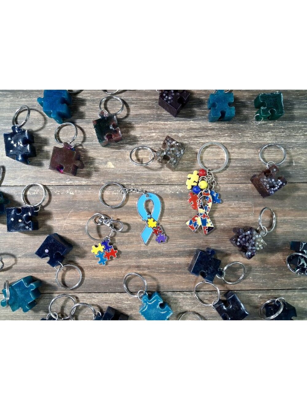 Autism Awareness Keychain Lot Support Puzzle Piece Acrylic Other Various
